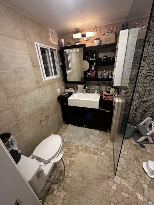 The bathroom before demolition.