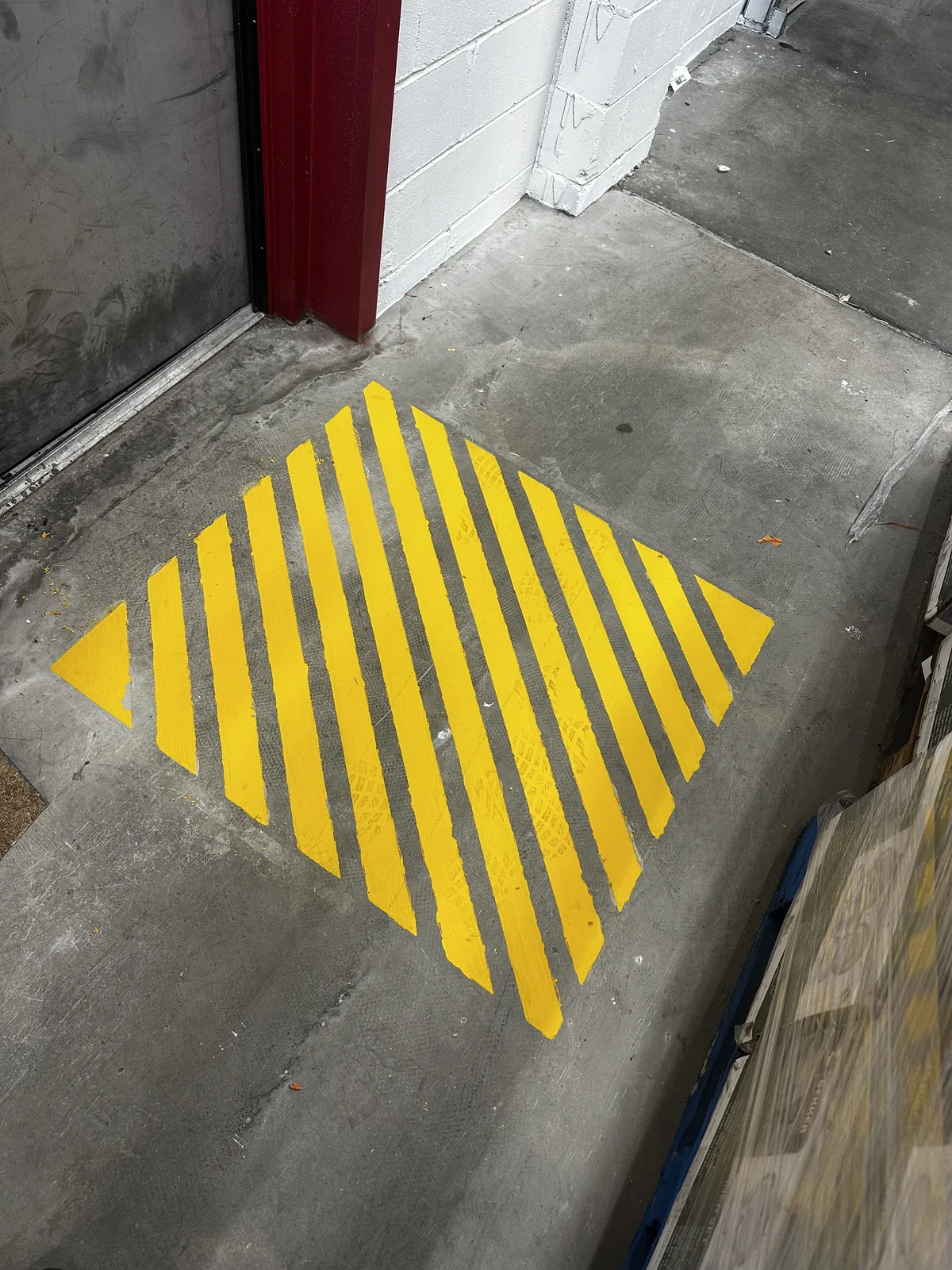 Completed commercial floor safety markings and painting improvements