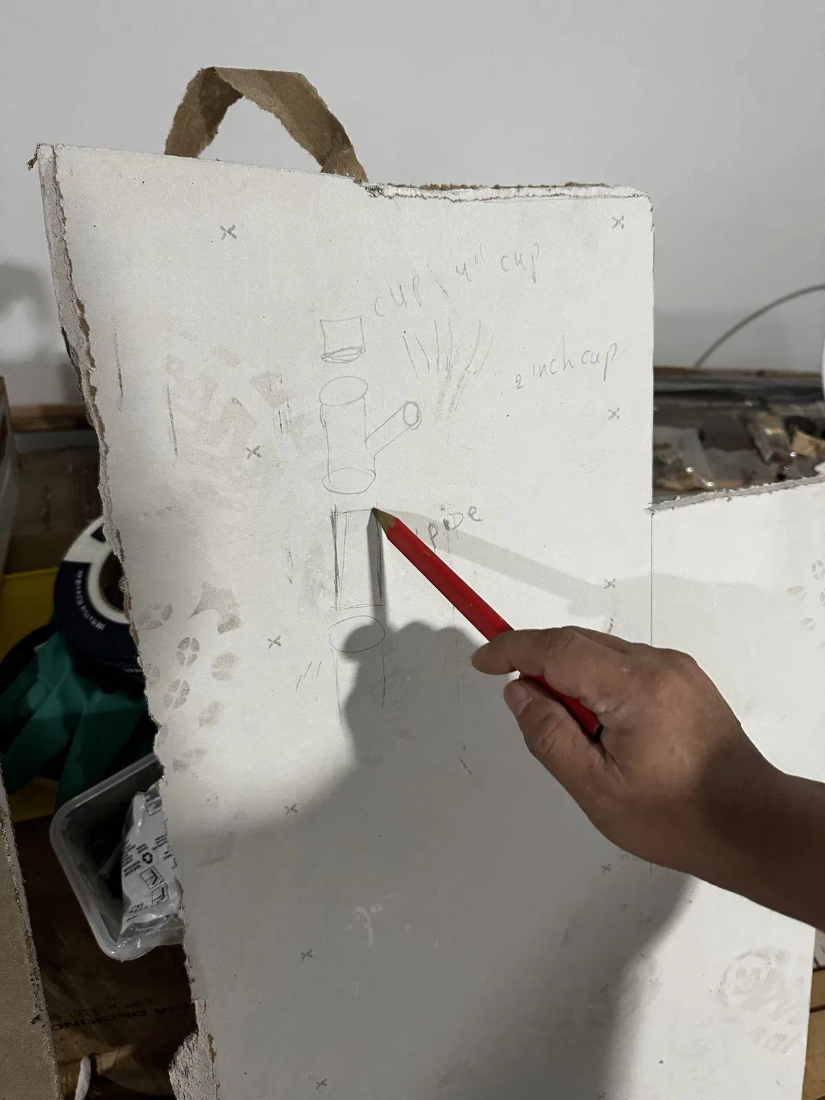 HVAC drain-line repair work inside a multifamily property