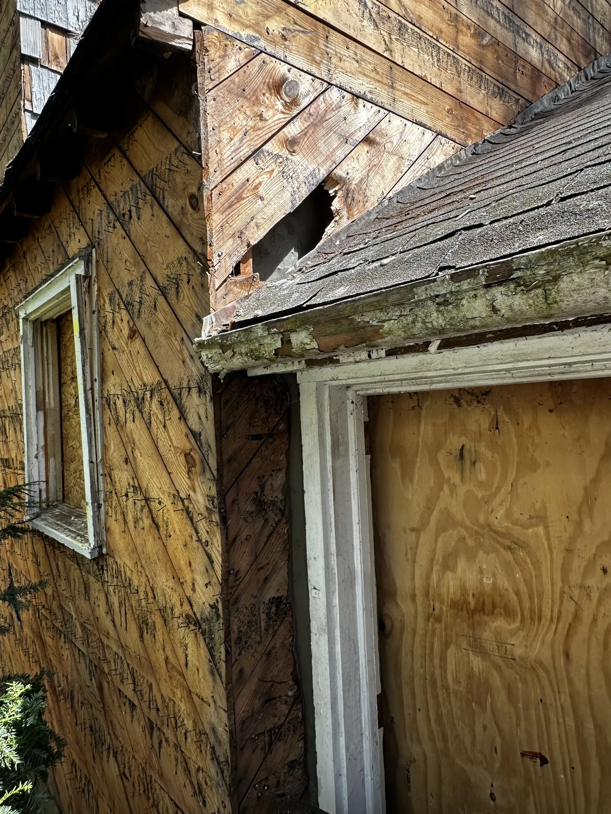 Residential structure opened during demolition and site-preparation work