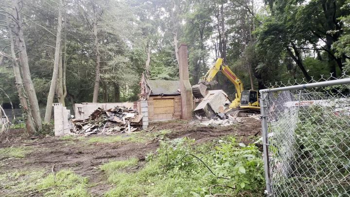Demolition under way (August 2026).