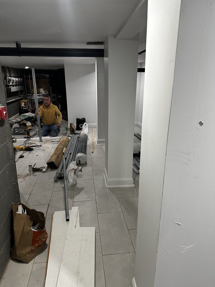 Tenant storage improvement work in a New York City multifamily building