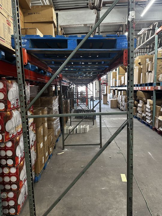 Racking loaded and in service.